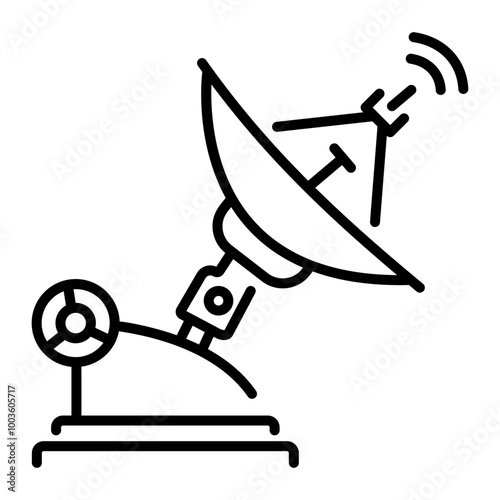 A linear icon of parabolic dish 