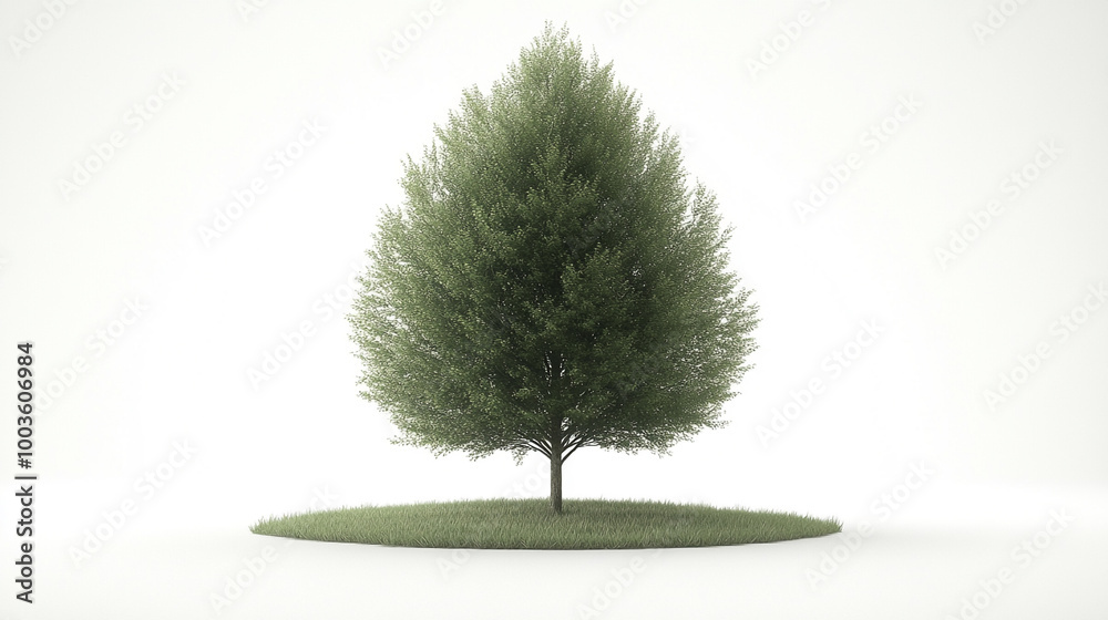 A solitary green tree stands on grass, symbolizing nature, tranquility, and serenity in a peaceful environment. A solitary green tree stands on grass, symbolizing nature, tranquility, and serenity in a peaceful environment.
