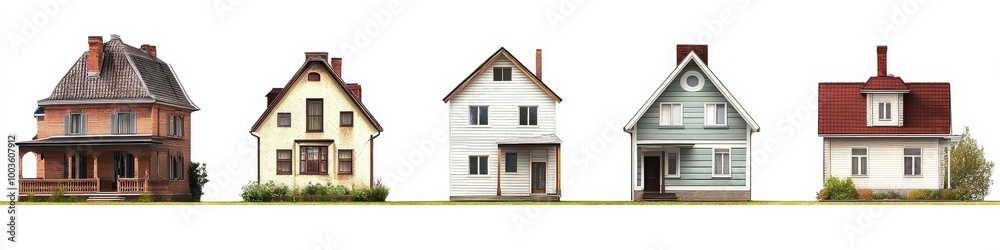 PNG cutout elements showcasing various house architecture and building designs. PNG cutout elements showcasing various house architecture and building designs.