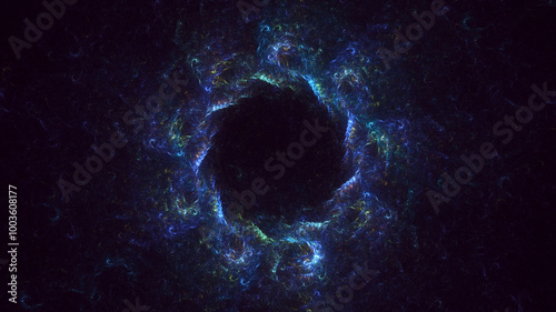 3D manual rendering abstract round hole light background. Its not AI Generatd illustration.