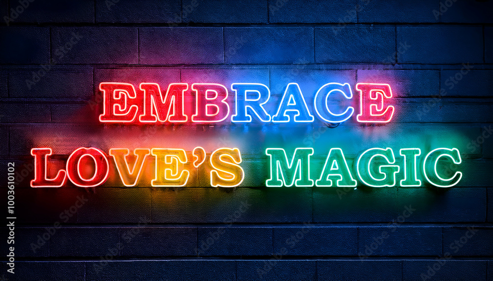 Obraz premium Embrace love’s magic word