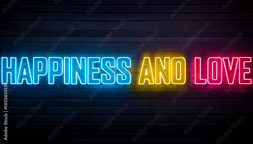 Happiness and love word Happiness and love word