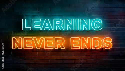 Learning never ends word