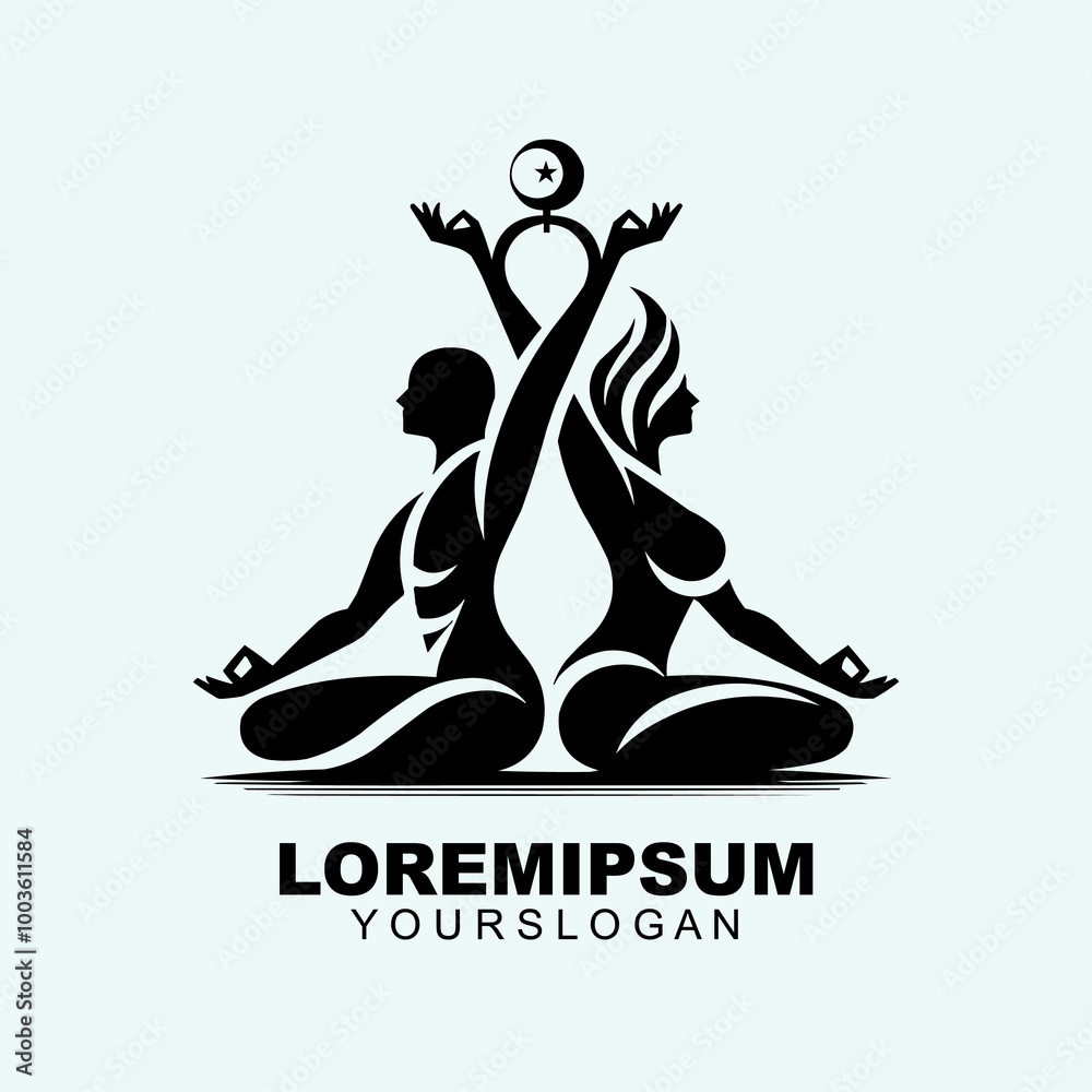 A yoga logo design for brand