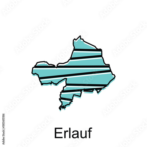 Erlauf map. vector map of the Austrian Country with geometric design. Borders of for your infographic. Vector illustration design template photo