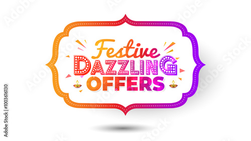 Festive dazzling offers, sale for Indian Navratri Diwali festival.