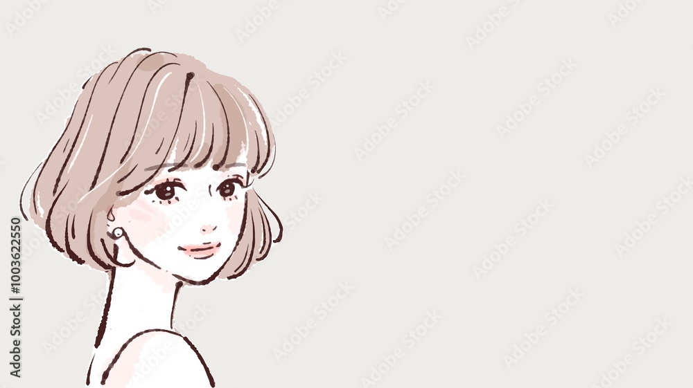 女性・女の子のイラスト素材 女性・女の子のイラスト素材
