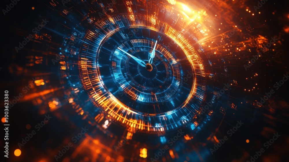 Futuristic Clock with Time Warp Futuristic Clock with Time Warp