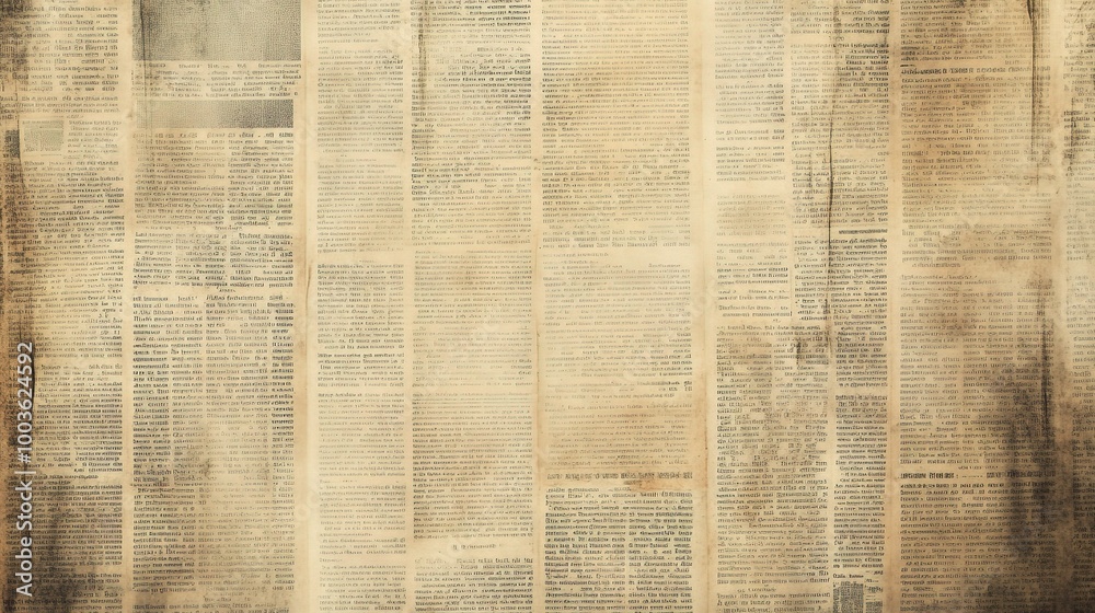 Fototapeta premium Vintage Newspaper Background Texture for Design Projects