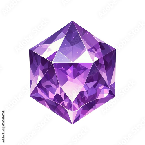 Amethyst isolated on transparent background