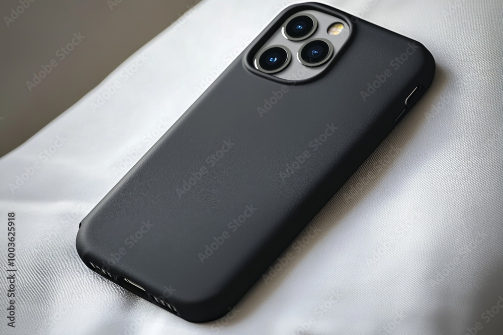 Smartphone case mockup isolated created with Generative AI Smartphone case mockup isolated created with Generative AI