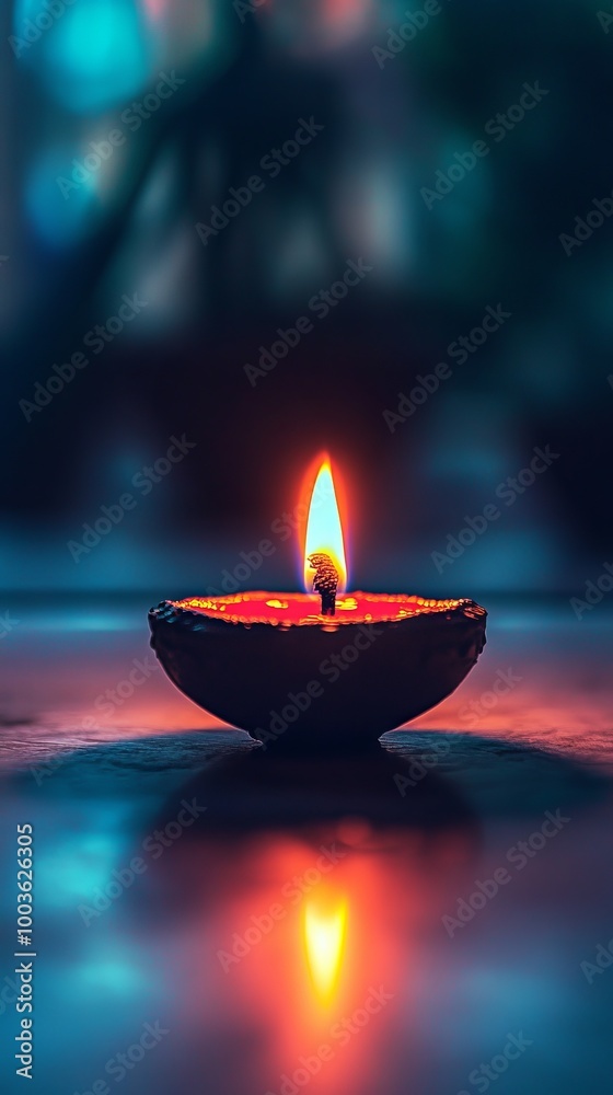 A close-up image of a lit oil lamp emitting a warm glow, with a soft focus background, ideal for festive and spiritual themes. A close-up image of a lit oil lamp emitting a warm glow, with a soft focus background, ideal for festive and spiritual themes.