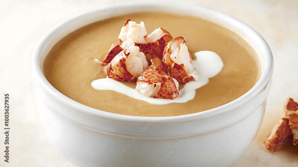 Creamy Lobster Bisque with Fresh Lobster Meat Creamy Lobster Bisque with Fresh Lobster Meat