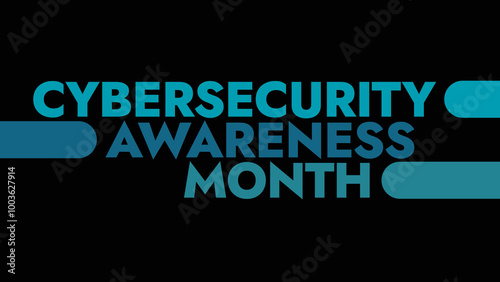Wallpaper Mural Cybersecurity Awareness Month colorful text typography on white or black background banner illustration great for wishing and celebrating Happy Cybersecurity Awareness Month in October Torontodigital.ca