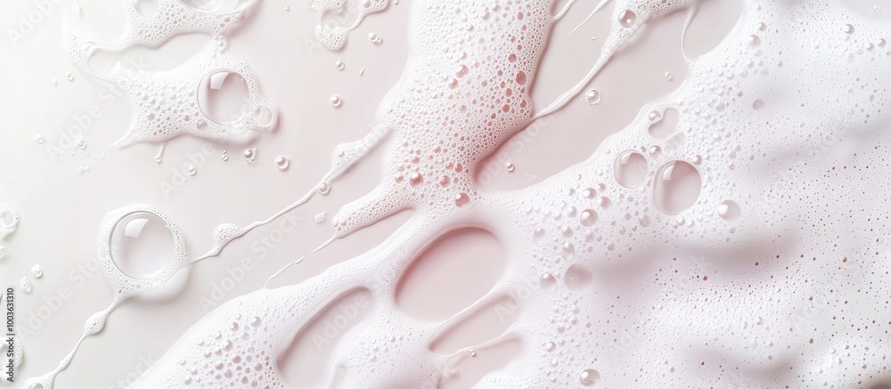 Abstract Foam Bubbles on Pink Background Abstract Foam Bubbles on Pink Background