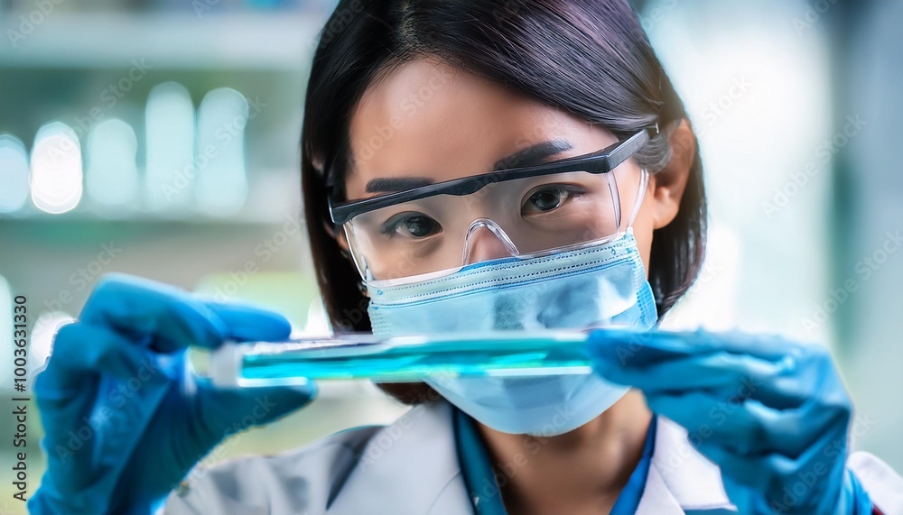 Healthcare Study: Scientist Holding Bacteria Sample for In-Depth Research Healthcare Study: Scientist Holding Bacteria Sample for In-Depth Research