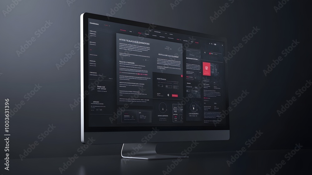 3D Web Vector Illustrations. Computer with open pages. Landing page template for web. 3D Web Vector Illustrations. Computer with open pages. Landing page template for web.