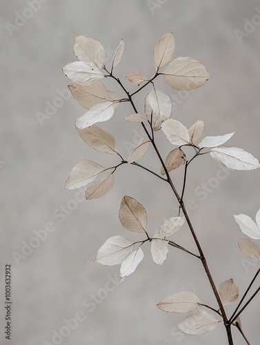 A frail plant with faded leaves and minimal growth stands out against a muted backdrop.