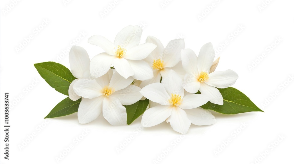 Fototapeta premium Jasmine on solid white background, single object