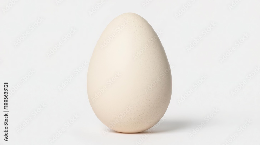 A boiled egg on solid white background, single object A boiled egg on solid white background, single object