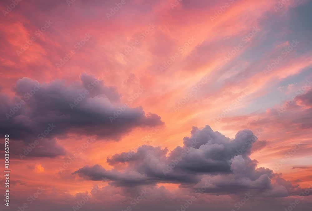 Obraz premium red sunset sky