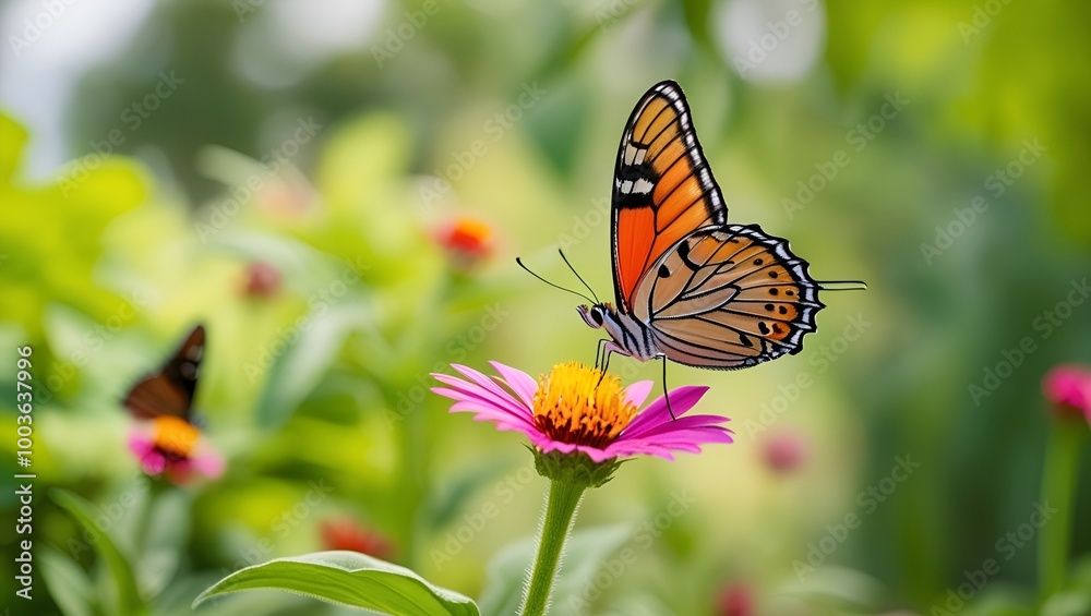 Obraz premium butterfly on flower