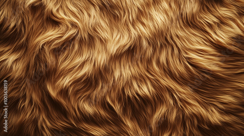 Brown Textured Fur Surface for Natural Backgrounds