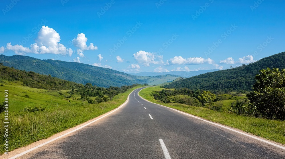Fast Road Through The Countryside. Fast Road Through The Countryside.