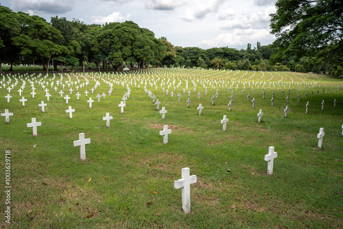 Philippines National Cemetery Libingan ng mga bayani view, Taguig City, Metro Manila, Philippines
