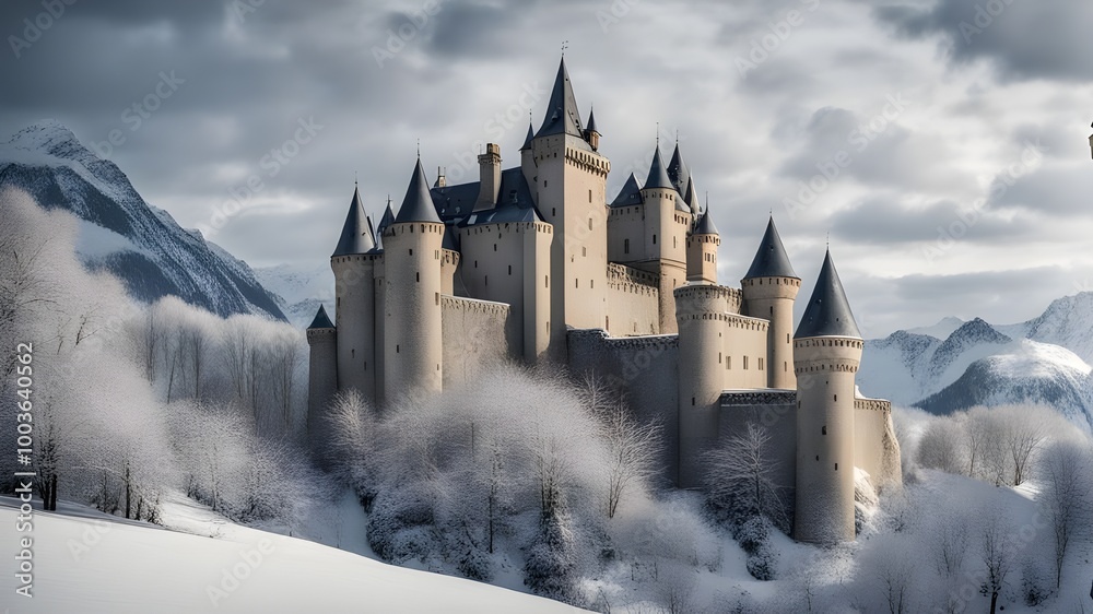 Fototapeta premium castles with winter