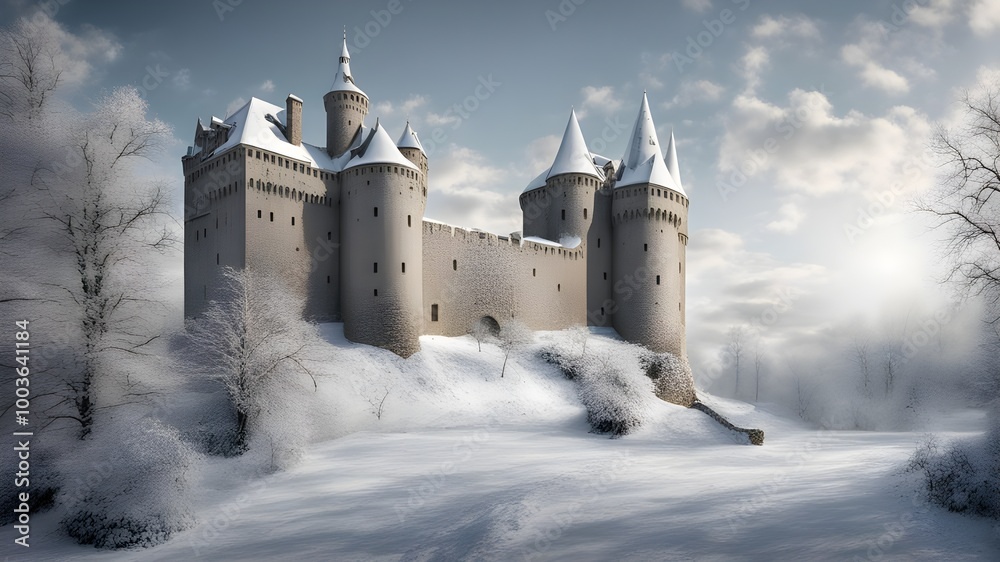 Fototapeta premium castles with winter