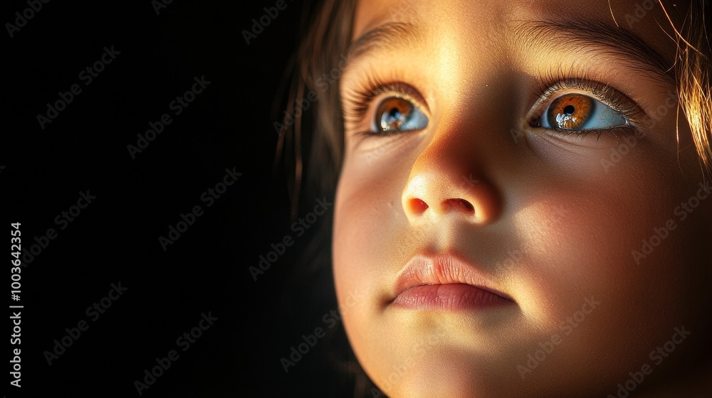 Portrait of a child with captivating eyes Portrait of a child with captivating eyes