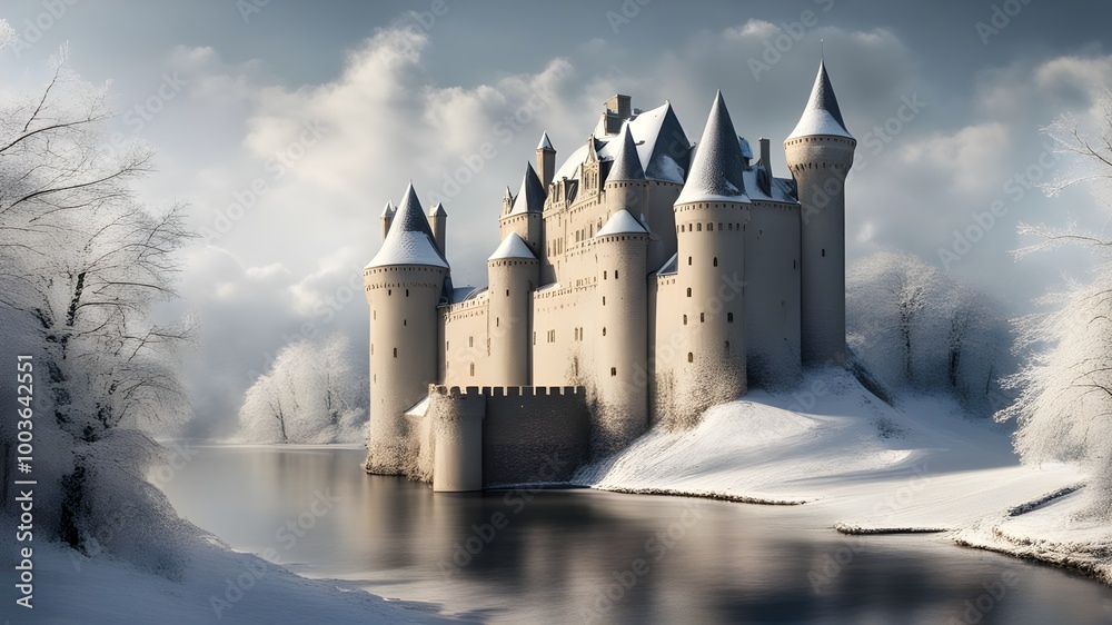 Fototapeta premium castles with winter
