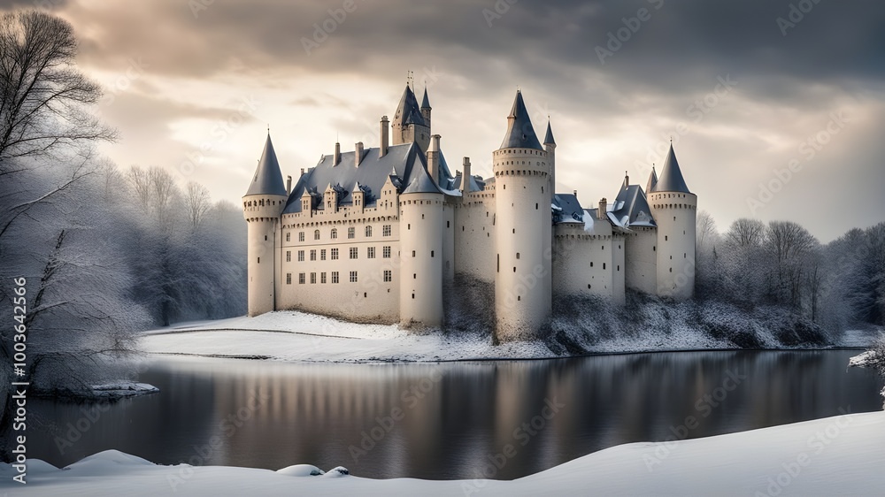 Fototapeta premium castles with winter