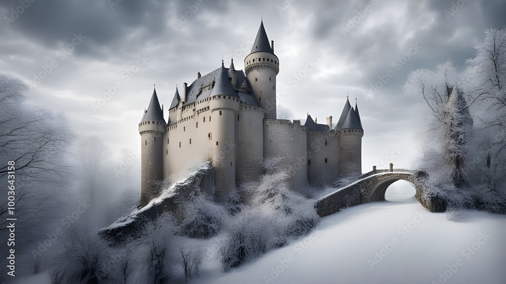 Fototapeta premium castles with winter