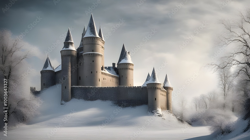 Fototapeta premium castles with winter