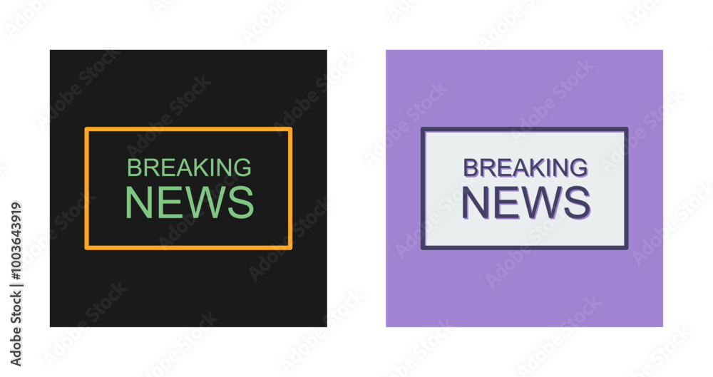 Breaking News on TV Vector Icon Breaking News on TV Vector Icon