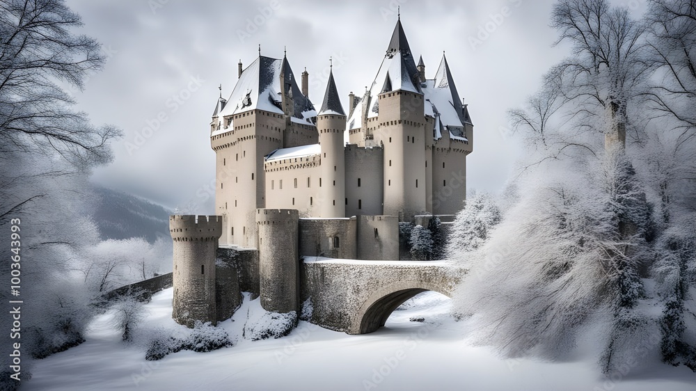 Fototapeta premium castles with winter