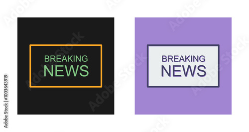 Breaking News on TV Vector Icon