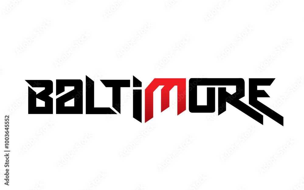 Fototapeta premium Baltimore typography design vector, for t-shirt, poster and other uses