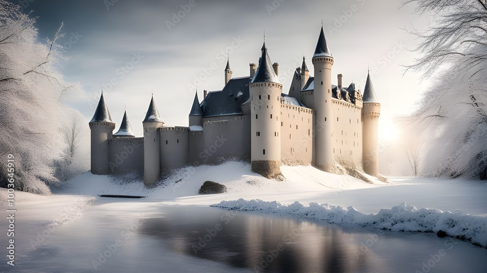 Fototapeta premium castles with winter
