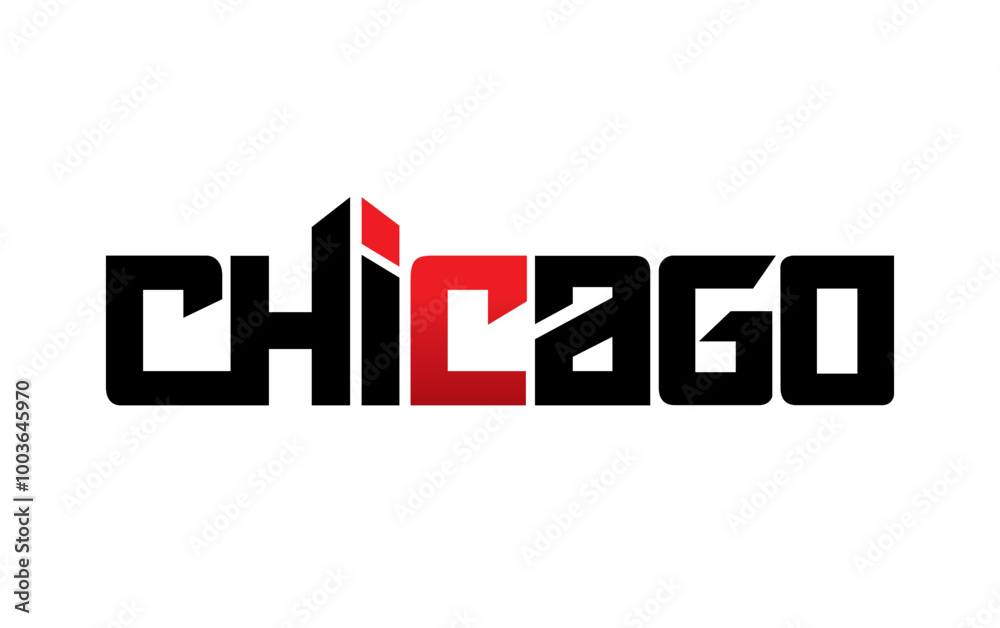 Chicago typography design vector, for t-shirt, poster and other uses Chicago typography design vector, for t-shirt, poster and other uses