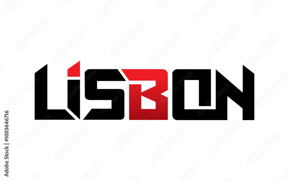 Lisbon typography design vector, for t-shirt, poster and other uses Lisbon typography design vector, for t-shirt, poster and other uses