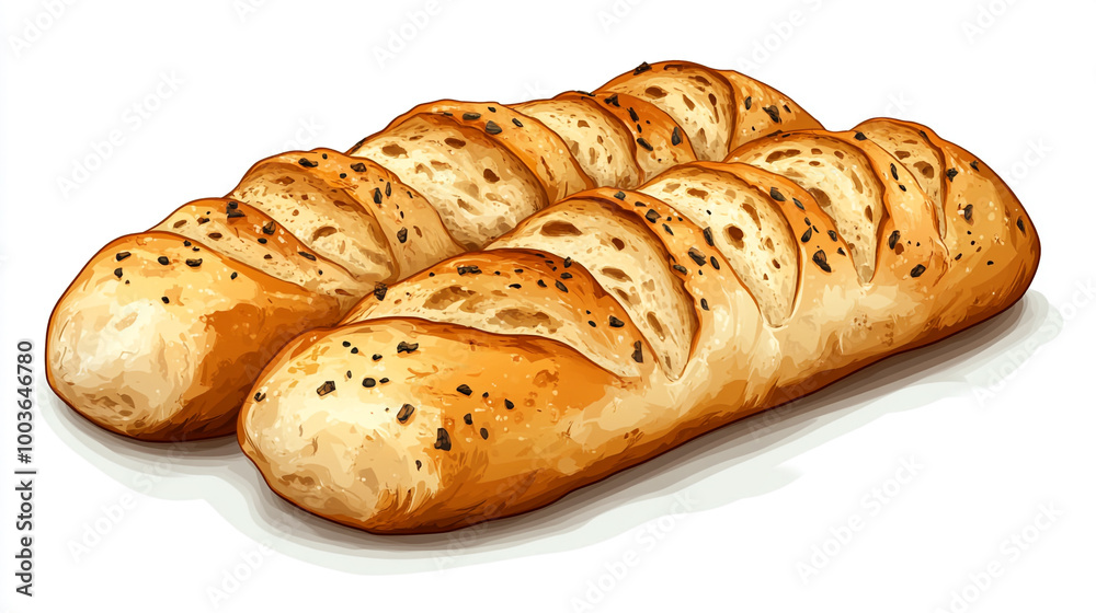 Freshly baked loaves of bread with a golden crust, perfect for serving with meals or enjoying as a snack. Freshly baked loaves of bread with a golden crust, perfect for serving with meals or enjoying as a snack.