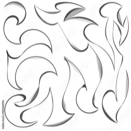 free line drawing, one line art vector