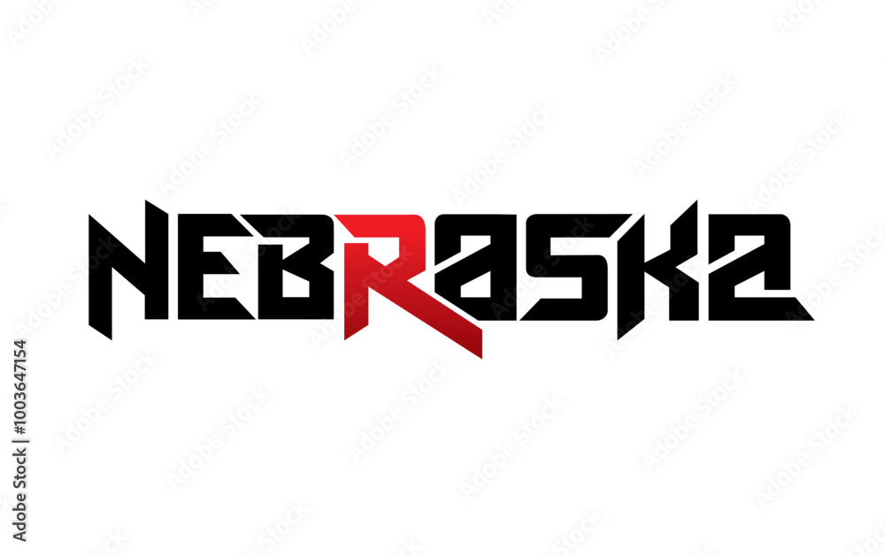 Nebraska typography design vector, for t-shirt, poster and other uses Nebraska typography design vector, for t-shirt, poster and other uses
