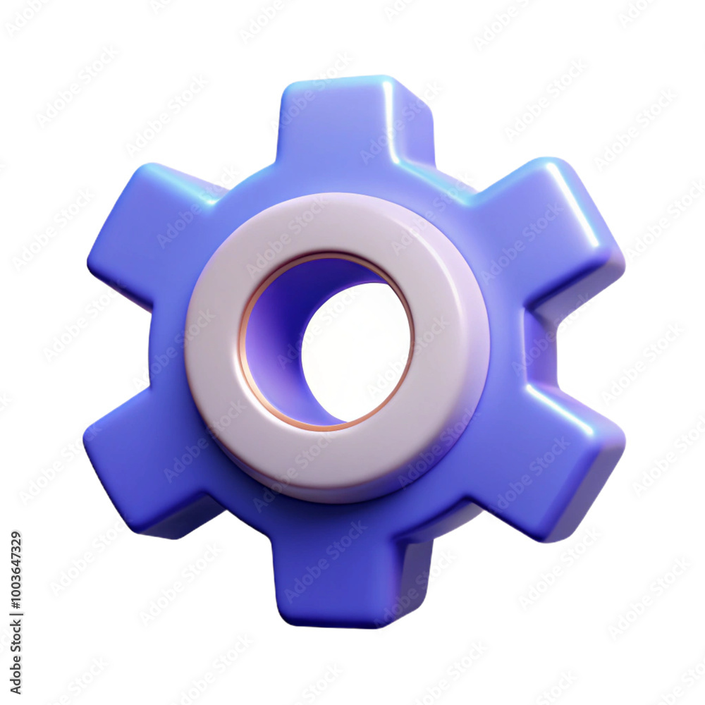 Settings Gear Icons 3d cartoon style illustration Settings Gear Icons 3d cartoon style illustration