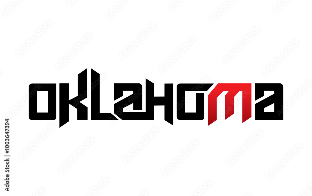 Oklahoma typography design vector, for t-shirt, poster and other uses Oklahoma typography design vector, for t-shirt, poster and other uses