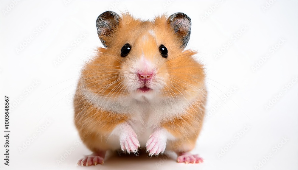 cute brown hamster on a white background cute brown hamster on a white background