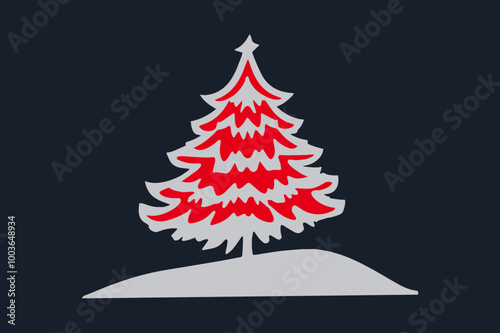 Christmas Decor, Christmas Decor vector, paper cut Christmas Decor SVG cut file